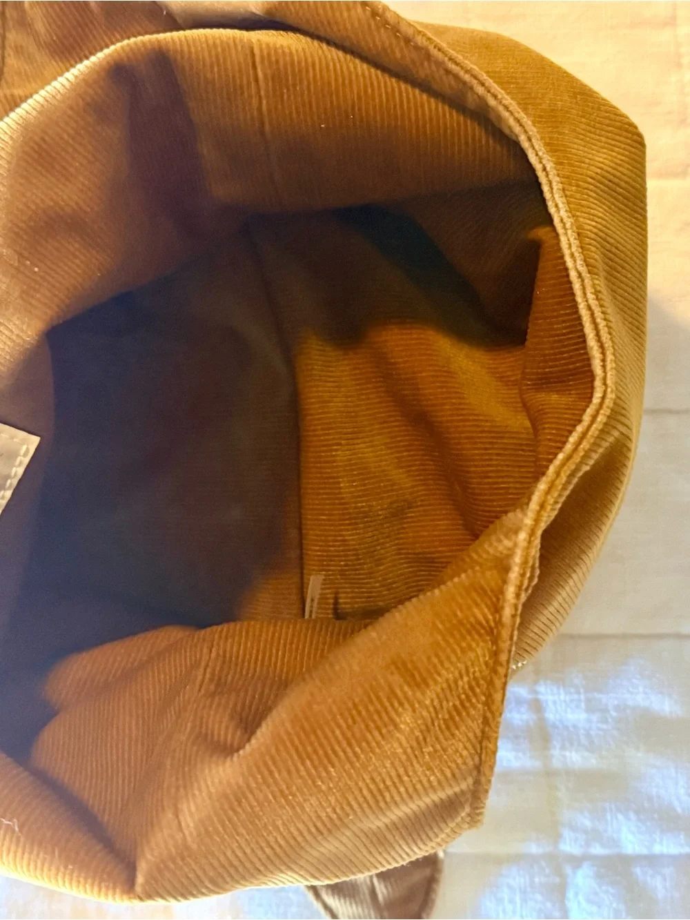Merit Corduroy Tote Cosmetic Bag in Mustard Yellow